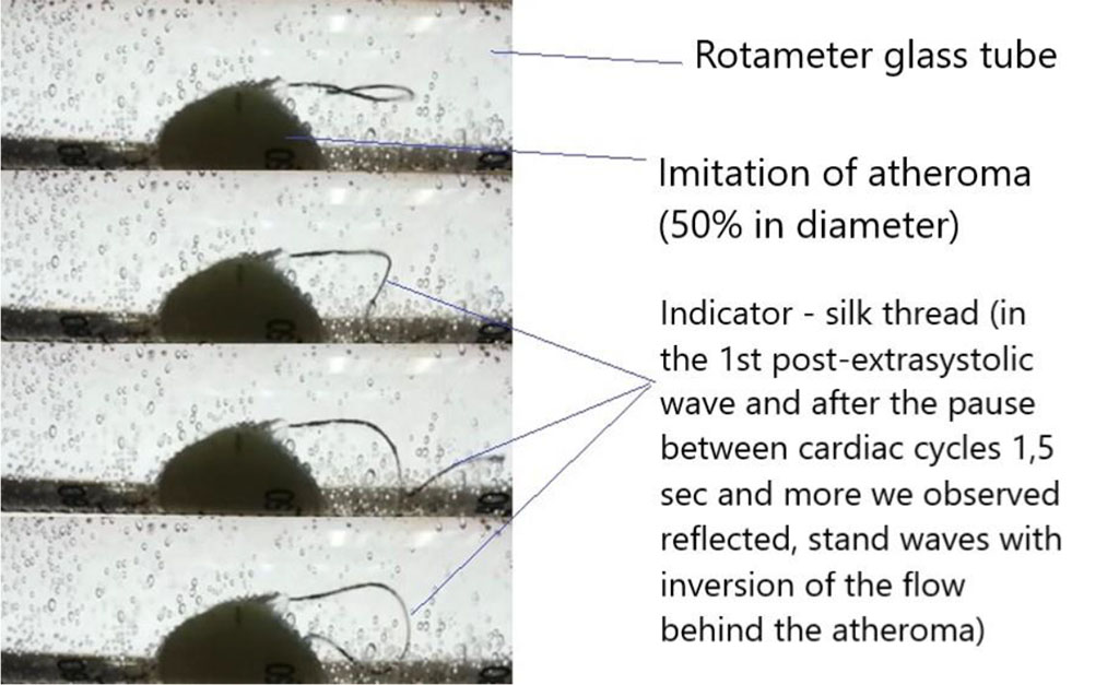 Figure 3. Application of the indicator - silk thread.